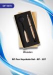 Wooden Gift Set of Pen with Keychain