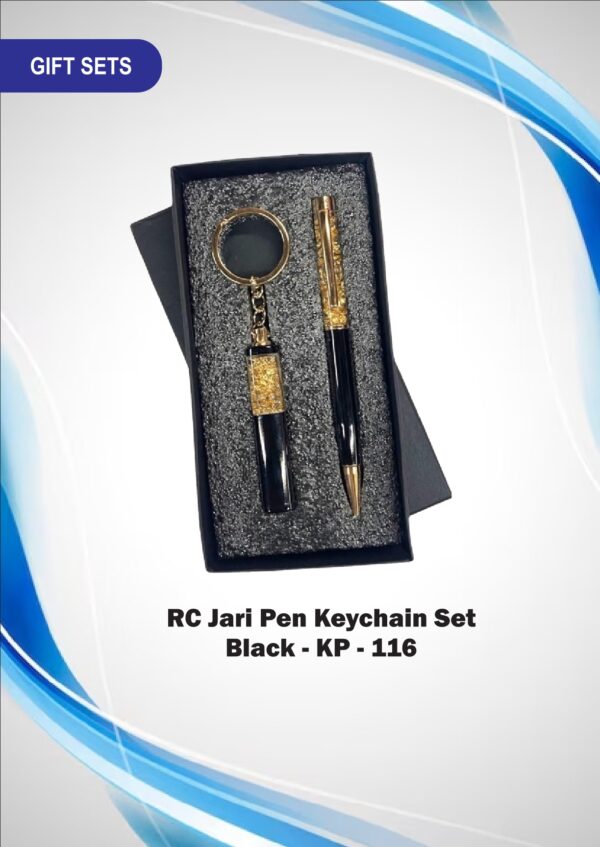 Gold Jari Pen Keychain Set