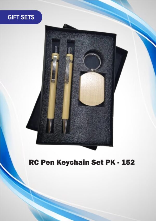 Wooden Gift Set of Pen with Keychain