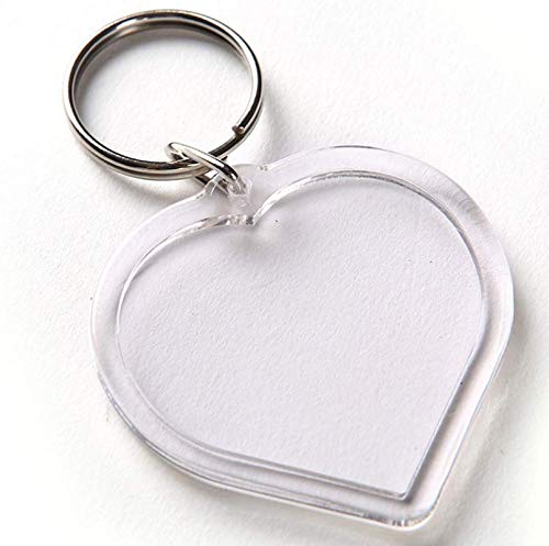 Acrylic Photo Keychains Heart Shape