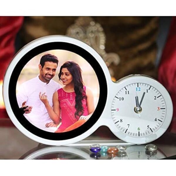 Magic Mirror Photo Frame with Clock
