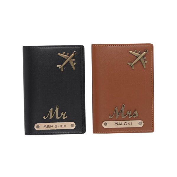 PERSONALIZED PASSPORT CASE WITH NAME & CHARM