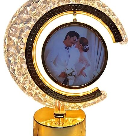 Moon Led Crystal Touch Lamp Hanging Round