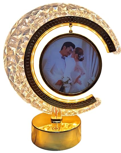 Moon Led Crystal Touch Lamp Hanging Round