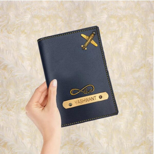 PERSONALIZED PASSPORT CASE WITH NAME & CHARM