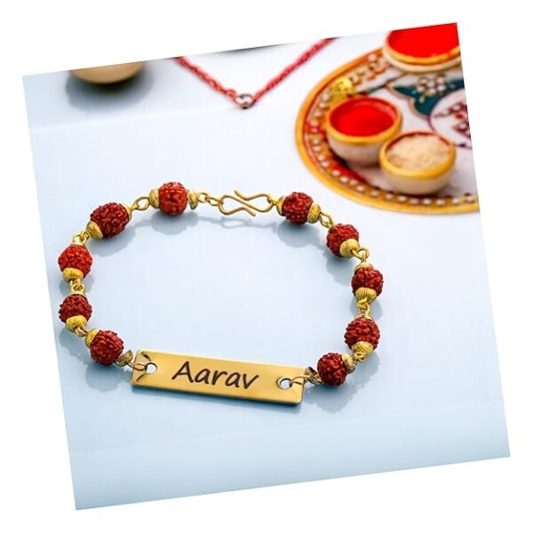 Rudraksh Rakhi With Personalised Name