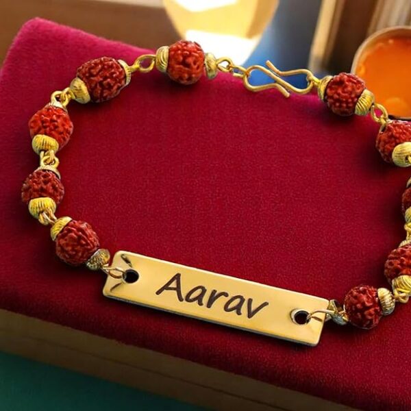 Rudraksh Rakhi With Personalised Name