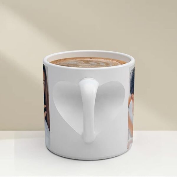 White Inner Heart Handle Mug