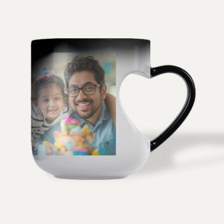 White Inner Heart Handle Mug